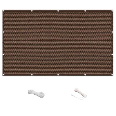 Balcony Privacy Screen 1.15 x 8.6 m, Wind and UV Protection, Weather-Resistant, Brown