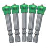 Professional Magnetic PH2 Phillips Bits with Hex Holders, Green view 1