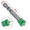 Professional Magnetic PH2 Phillips Bits with Hex Holders, Green view 3