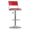 AITEKODVG Bar Stool with Backrest, Height-Adjustable 60–80 cm, Red view 1