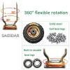 Industrial Heavy-Duty 8"/10" Pneumatic Swivel Casters, 4-Piece Set, Quiet Trolley Wheels, 3 Options view 4