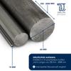 TJ 11SMn30 Free-Machining Steel Round Bar, 25 mm x 250 mm, Bright Drawn H9 view 4