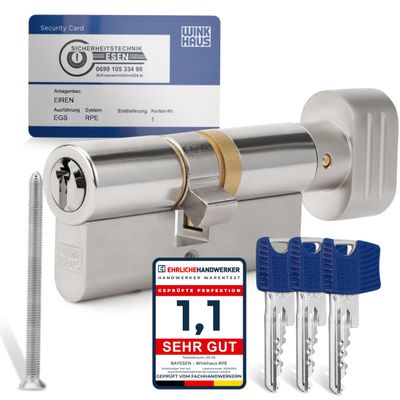 Winkhaus RPE Lock Cylinder, Individually Keyed, 30/75