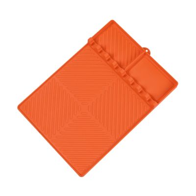 Guangcailun Heat-Resistant Silicone Tool Mat for Blackstone Stoves and Grills, Orange