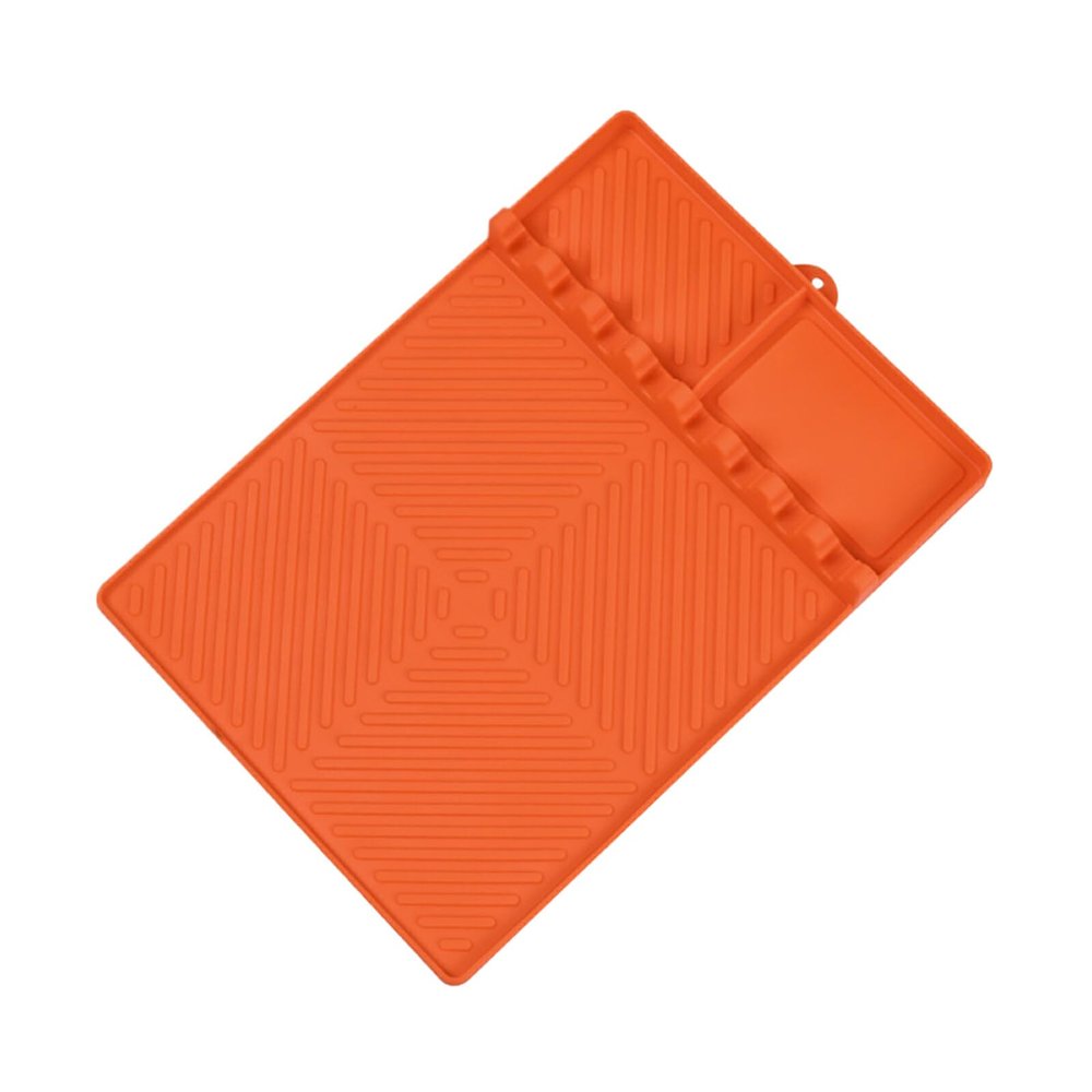 Guangcailun Heat-Resistant Silicone Tool Mat for Blackstone Stoves and Grills, Orange