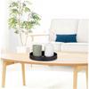 ORFOFE Round Black Decorative Tray for Dressers, Vanities, and Bathroom Shelves view 2