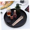 ORFOFE Round Black Decorative Tray for Dressers, Vanities, and Bathroom Shelves view 4