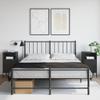vidaXL Bedside Tables 2 pcs. Black 36 x 39 x 68 cm Steel view 2