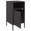 vidaXL Bedside Tables 2 pcs. Black 36 x 39 x 68 cm Steel view 4