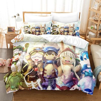 Ste-X Made in Abyss Duvet Cover, Super-Soft 100% Brushed Microfiber, 110 g/m², 2 Pillowcases, 80 x 80 cm (200 x 200 cm, Abyss 02)