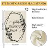 Grateful Thankful Blessed Outdoor Garden Flag, 28 x 40 in, Double-Sided view 3