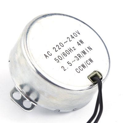 1PC 4W Electric Geared Motor, 220–240V AC Synchronous Motor, Low Noise, CW/CCW, for Industrial Electric Fans (2.53 RPM)