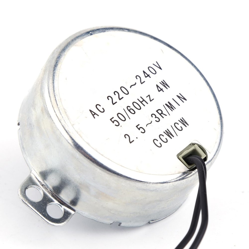 1PC 4W Electric Geared Motor, 220–240V AC Synchronous Motor, Low Noise, CW/CCW, for Industrial Electric Fans (2.53 RPM)