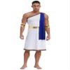 Winying Men's Roman Gladiator Costume, Ancient Greek Toga, Blue, XXL view 1