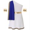 Winying Men's Roman Gladiator Costume, Ancient Greek Toga, Blue, XXL view 3