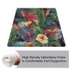 YJWANDL Square Tropical Plant & Floral Memory Foam Seat Cushion view 3