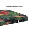 YJWANDL Square Tropical Plant & Floral Memory Foam Seat Cushion view 4