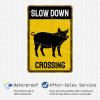 MUYIASER Metal Sign with Pig, Slow Crossing, Aluminum Sheet Sign, Warning Sign for Fence, Outdoor Area, Yard and Wall Decor, 8 x 12 in view 4