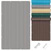 Balcony Privacy Screen 1.1 x 10 m, Weather-Resistant Wind and UV Protection, Light Gray view 1
