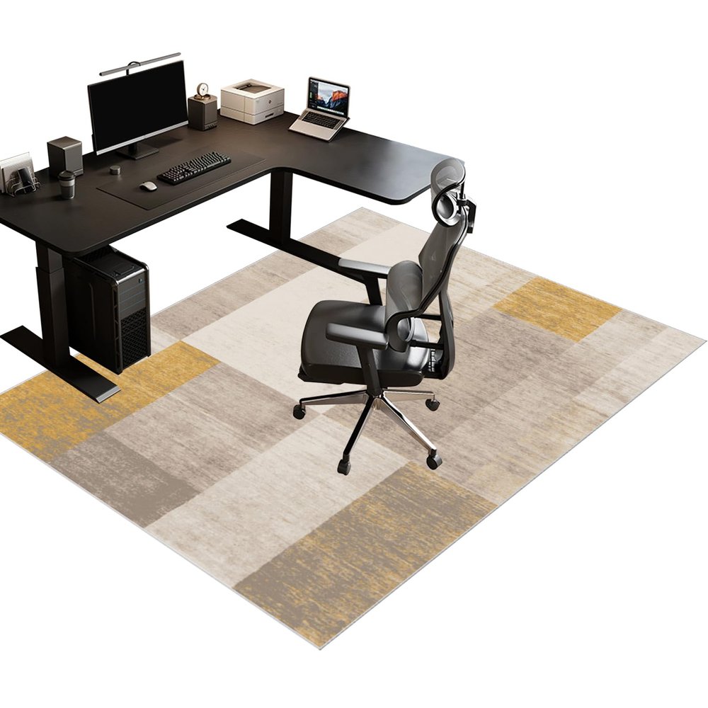Floor Protection Mat for Hard Floors and Carpets, 51.2 x 59.1 in, Non-Slip Chair Mat