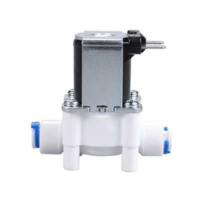TENCOCO Plastic Solenoid for 220 V, 1/4-Inch Hose Line, Quick Connect, Water Purifier, Drinking Fountain, Pressure Regulator, Swi
