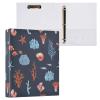 Underwater Watercolor 3-Ring Binder, 3.8 cm, with Clipboard and Pockets for School, 3-Hole Office Binder, 1 Pc view 1