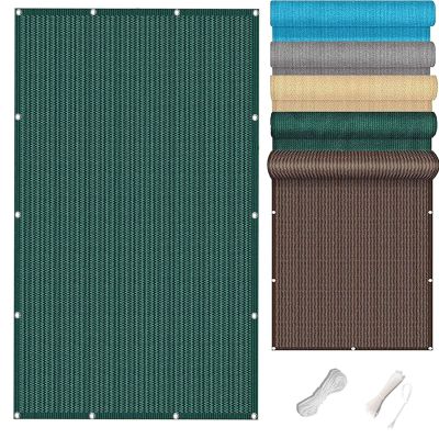 Balcony Privacy Screen 1.2 x 8 m with Wind and Sun Protection, Dark Green
