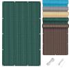 Balcony Privacy Screen 1.2 x 8 m with Wind and Sun Protection, Dark Green view 1