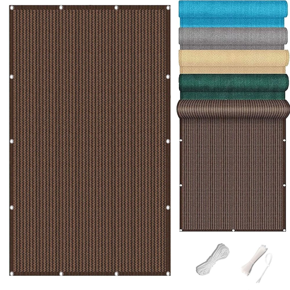 Balcony Privacy Screen 0.95 x 10 m, Weather-Resistant, Brown