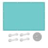 Shade Sail with Mounting Ropes, 800 x 900 cm, Tear-Resistant Weatherproof Rectangular Outdoor Awning, Sky Blue, No Drilling view 1