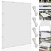 Shade Sail 440 x 660 cm, 98% UV Protection, Waterproof, Tear-Resistant, White view 1