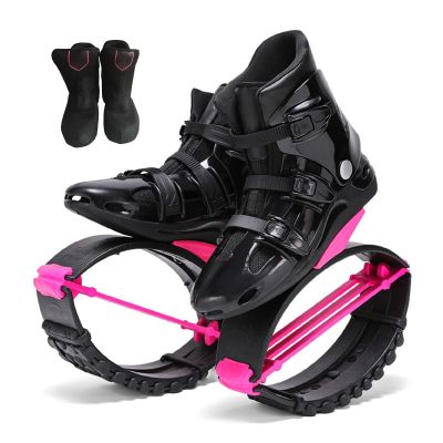 CYHTYM Jumping Shoes for Adults and Teens, Fitness Training Moon Shoes with Removable Inner Socks (Large)