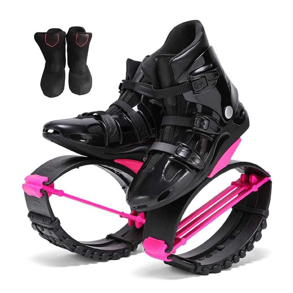 CYHTYM Jumping Shoes for Adults and Teens, Fitness Training Moon Shoes with Removable Inner Socks (Large)