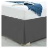 ZGXNYI 1-Piece Polyester Faux Silk Pleated Bed Skirt, Deep Purple, King 200 x 203 x 35.5 cm view 2