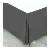 ZGXNYI 1-Piece Polyester Faux Silk Pleated Bed Skirt, Deep Purple, King 200 x 203 x 35.5 cm view 3