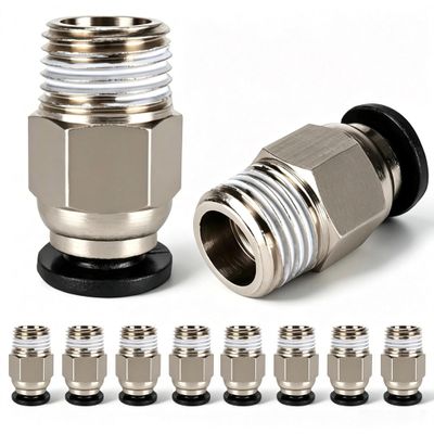 Dilightnews PC4-M10 Pneumatic Fittings, 10-Pack for 3D Printers