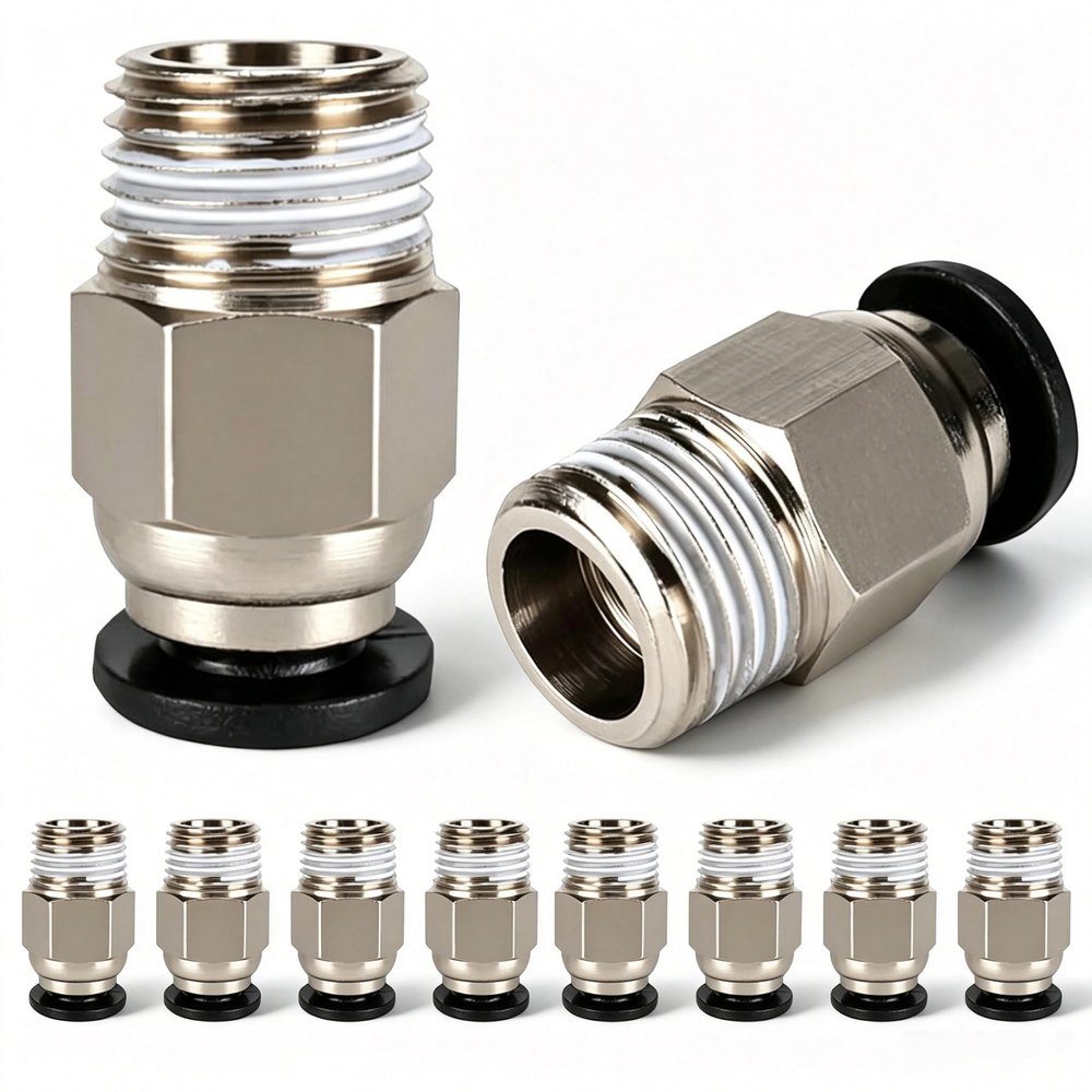 Dilightnews PC4-M10 Pneumatic Fittings, 10-Pack for 3D Printers