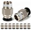 Dilightnews PC4-M10 Pneumatic Fittings, 10-Pack for 3D Printers view 1