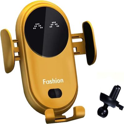 2024 Wireless Charging Car Phone Holder, 15W, Automatic Induction, Yellow