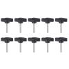 QUARKZMAN 10-Piece M4 x 25 mm T-Handle Thumb Screws, Black Plastic Knobs view 1