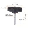 QUARKZMAN 10-Piece M4 x 25 mm T-Handle Thumb Screws, Black Plastic Knobs view 2