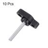 QUARKZMAN 10-Piece M4 x 25 mm T-Handle Thumb Screws, Black Plastic Knobs view 3
