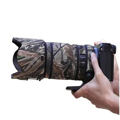 CHASING BIRDS Waterproof Lens Protection Cover for Fujifilm GF 100-200mm F5.6 R LM OIS WR, Reed Camouflage, with 1.4x TC