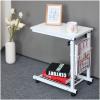 Adjustable Laptop Desk, Bed Table, Rolling Side Table with Storage view 1