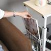 Adjustable Laptop Desk, Bed Table, Rolling Side Table with Storage view 2