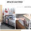 Adjustable Laptop Desk, Bed Table, Rolling Side Table with Storage view 3