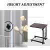 Adjustable Laptop Desk, Bed Table, Rolling Side Table with Storage view 4