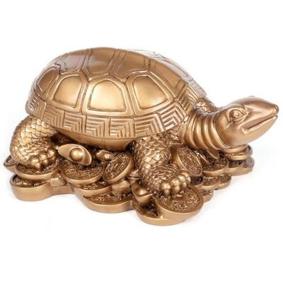 Money Turtle Statue, Brass Turtle Sculpture, Feng Shui Decor