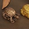 Money Turtle Statue, Brass Turtle Sculpture, Feng Shui Decor view 3