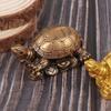Money Turtle Statue, Brass Turtle Sculpture, Feng Shui Decor view 4